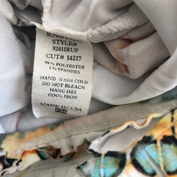 MCM butterfly Top with layered ruffles size Petite Medium - Picture 5 of 7